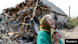 Уништена куќа во руски напад во Доњецк 