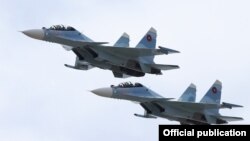 Су-30СМ над Ереваном, май 2020 года