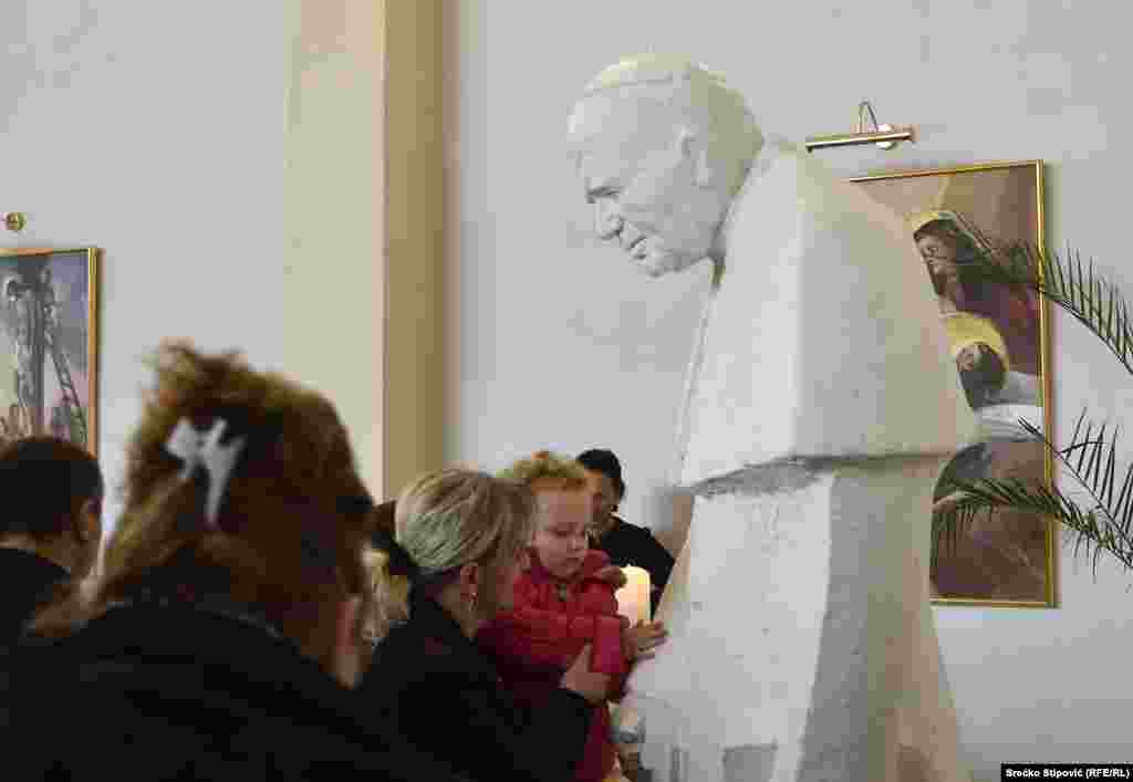 BiH, Novi Travnik, Consecration of statue of Saint John Paul II