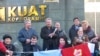 Обманутые дольщики компании «Куат» провели в Алматы акцию протеста 