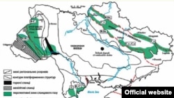 На карте: месторождения сланцевого газа на Украине