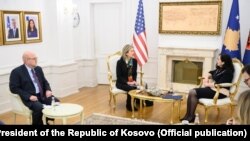 KOSOVO: President of the Republic of Kosovo Vjosa Osmani meeting with us delegation in Prishtina 