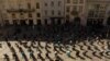 Outside the Lviv City Council, 109 empty strollers signified the number of children killed so far in the ongoing Russian invasion of Ukraine.