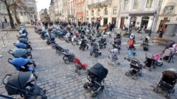 Karrocet boshe të vendosura në qytetin Lviv.