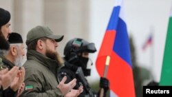 Рамзан Кадыров на построении войск в Грозном, Чечня