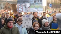 Protest protiv rata u Ukrajini. Beograd, 20. mart 2022.