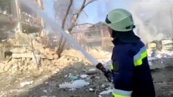 Russian Missile Fragments Set Houses On Fire In Kyiv