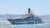 The Scheherazade is currently anchored at the Marina di Carrara port in Tuscany.