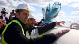 Премиерът Кирил Петков на строителната площадка на интерконектора с Гърция. Снимката е от март 2022 г.