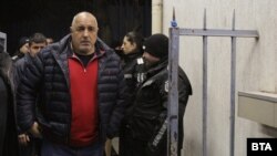 Boyko Borisov emerges after being released on March 18.