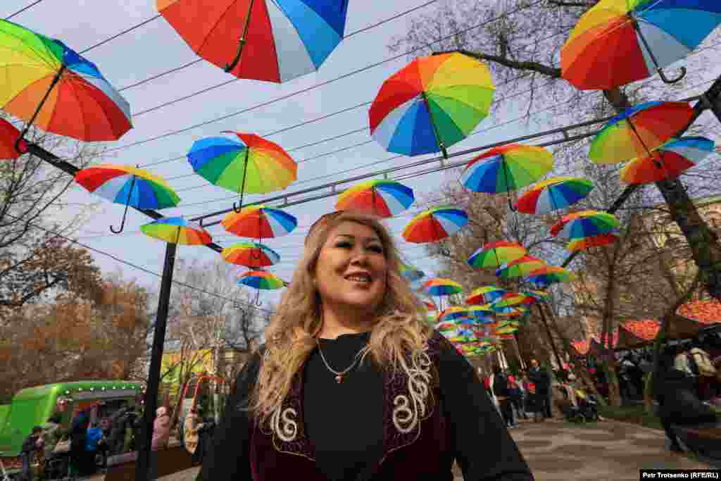 Spectators attend a festival marking Norouz in Almaty.