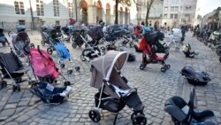 Karrocet boshe të vendosura në qytetin Lviv.