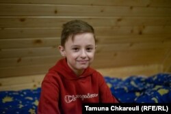 Andriy, 10, was suffering greatly in Ukraine during the conflict, often not managing to keep his food down.