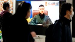 Televizijski prijenos obraćanja ukrajinskog predsjednika Japanu, Tokio, 23. mart