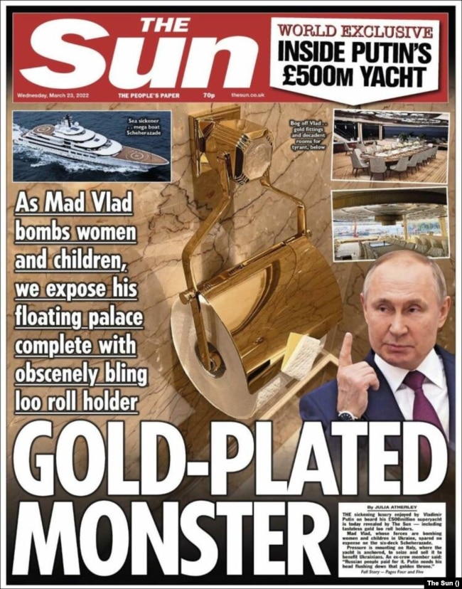 Images of the Scheherazade’s interior were published by the British tabloid The Sun on March 22.