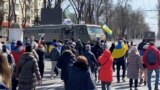 Праўкраінская акцыя пратэсту ў захопленым расейскімі войскамі Херсоне