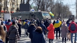 Митинг против российской оккупации в Херсоне. 20 марта 2022 года