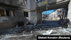 Oštećena zgrada tokom ruskog napada na Ukrajinu, u Severodonjecku, Luganska oblast, Ukrajina, 21. marta 2022. 