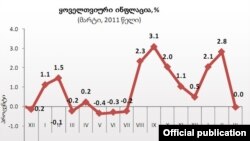 ინფლაცია, 2010 წლის მარტი - 2011 წლის მარტი
