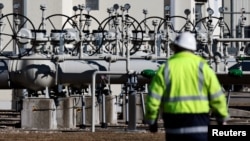 A natural gas distribution station at the Armenian border (file photo).