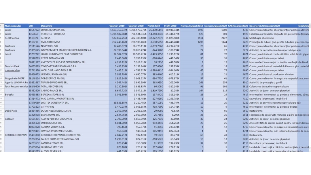 Topul firmelor cu acţionariat rusesc din România, realizat de platforma Confidas.
