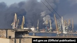 Пожар в порту Бердянска, 24 марта 2022 года