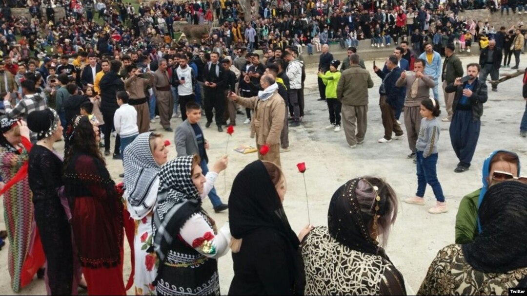 People celebrate Norouz in Sanandaj on March 20.
