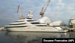 A superyacht linked to Sechin that was seized by French authorities in March as it sat docked in the Mediterranean resort of La Ciotat.