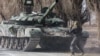 Захоплений українськими військовими в бою російський танк Т-72 у селі Лук'янівка, що на Київщині, 27 березня 2022 року