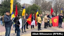 Bishkek - Kyrgysstan - A rally support of Ukraine - meeting - action support of Ukraine - Gorky Park - 26.03.2022