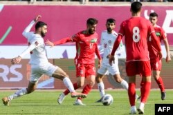 Irán–Libanon: 2–0. Erre a meccsre nem engedték be a női nézőket