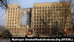 Наслідки попереднього обстрілу Миколаївської обласної державної адміністрації, 29 березня 2022 року