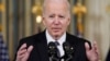 U.S. President Joe Biden speaks at the White House in Washington on March 28. 