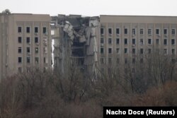 Ndërtesa e shkatërruar administrative në Mikolajiv. 29 mars 2022.