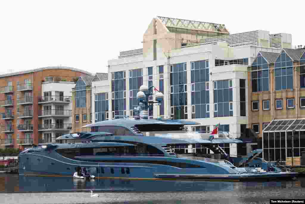 The $50 million superyacht Phi was seized by police at London&#39;s Canary Wharf. It&#39;s the first superyacht connected with Russia to be grabbed in British waters. The Financial Times named the owner as Vitaly Kochetkov, who is the founder of Motiv Telecom, a mobile company in the Urals. But the report added that&nbsp;Kochetkov was not on a sanctions list and the U.K. government believes the vessel may belong to someone else.