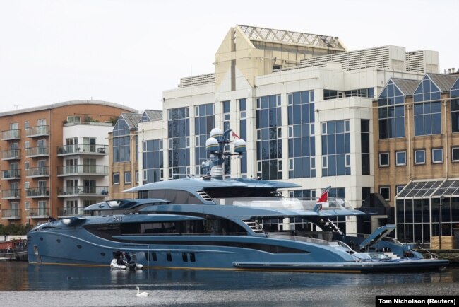 The $50 million superyacht Phi was seized by police at London&#39;s Canary Wharf. It&#39;s the first superyacht connected with Russia to be grabbed in British waters. The Financial Times named the owner as Vitaly Kochetkov, who is the founder of Motiv Telecom, a mobile company in the Urals. But the report added that&nbsp;Kochetkov was not on a sanctions list and the U.K. government believes the vessel may belong to someone else.