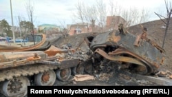 Знищена російська військова техніка у Тростянці, Сумська область. 28 березня 2022 року