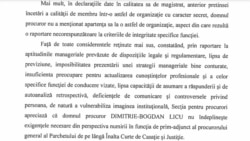 Motivarea secției pentru procurori a CSM pentru avizul negativ în cazul lui Licu