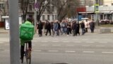 Moscow, street, citizens, RFERL, April 19, 2022