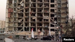 The Khobar Towers military housing complex in Saudi Arabia hit by a bombing in 1996. (file photo)