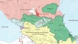 Карта региона 1918–1919 гг. ("Атлас этнополитической истории Кавказа". А.Цуциева)