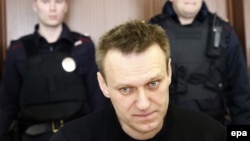 Russian opposition leader Aleksei Navalny at the Moscow City Court on March 30, 2017