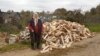 85-летняя жительница деревни Жабкино Александра Назарова и ее подарок – кубометр дров