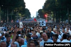 Protestat në Tiranë, foto nga arkivi.