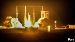 FILE PHOTO - A satellite launch by Iran in January 2019 that also ended in failure. 