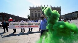 Protest turističkih radnika u Turinu, Italija, 3 juni 2020.