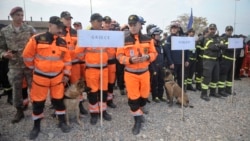 Vežba "Srbija 2018" koju su zajednički organizovali NATO evroatlantski centar za koordinaciju aktivnosti reagovanja u vanrednim situacijama (EADRCC) i Ministarstvo unutrašnjih poslova Srbije, Mladenovac, 7. oktobar 2018.