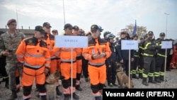 Вежба „Србија 2018“ заеднички организирана од Евроатлантскиот координативен центар за реагирање во вонредни ситуации (EADRCC) на НАТО и Министерството за внатрешни работи на Србија, Младеновац, 7 октомври 2018 година