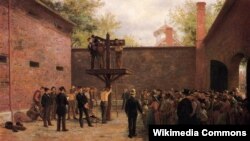 Эдвард Лемсан Генры, «Месца пакараньня ганебным слупам і розгамі ў Новым замку Дэлавэр».