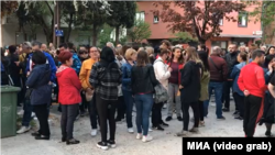Протест на наставници во Скопје